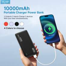 YLYP Ultra Sottile Power Bank portatile da 5000mAh/10000mAh, progettato per emergenze all'aperto, con doppia USB/Type-C/Micro, compatibile con /Android e altri dispositivi elettronici digitali, perfetto come regalo per le vacanze.
