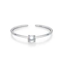 1pc 925 Sterling Silver 12 Month Colored Birthstone Stackable Opening Ring For Women Fine Jewelry Birthday Gift - Silver - View 36