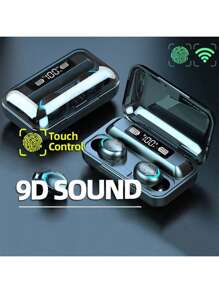 TWS Wireless Earphone Mic Wireless Headphone Stereo Noise Cancelling Sport Headset F9 TWS Wireless Earphones 5.3 9D Sound Wireless Earbuds Touch Digital Display TWS 5.3 Earphones Wireless Bass Stereo In-Ear Earbuds Handsfree Headset With Mic F9 Wireless Earphone 5.3 TWS LED Display 9D Bass Stereo Wireless Earbuds Handsfree Hifi Headset