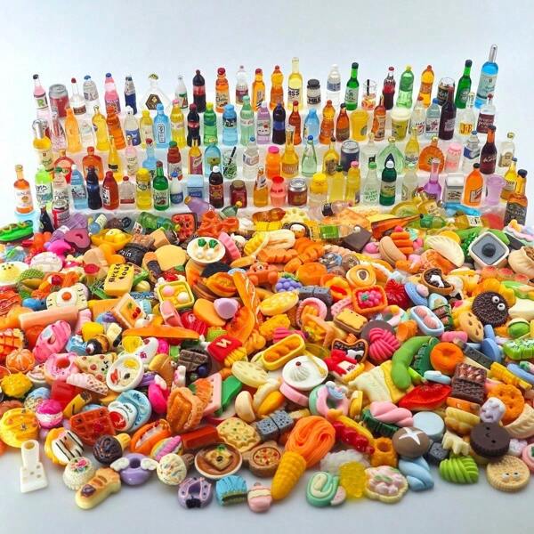 10 Stück / 30 Stück / 50 Stück - Mini Lebensmittel Spielzeug gemischte Stile Harz Nahrungsmittel Puppen Küche Rollenspiel Mini Lebensmittel Puppen DIY Zubehör für Erwachsene und Jugendliche - Zufällige Stile, Spielzeug, Mini Spielzeug, Küche, Spielzeug, Lebensmittel, Mini Spielzeug, Spielzeug, Mini Spielzeug, Küche