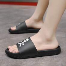 Plus Size Men's Summer Outdoor Slippers, Adjustable Wide Foot Anti-Slip Anti-Odor Soft Bottom Flip Flops, Casual Sports Leisure Slip-On - Black - View 3