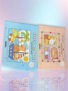Coloring Book Drawing With 50 100 Or 170 Sheets - FLUFFY MOMENTES AZUL-20 FOLHAS - View 8