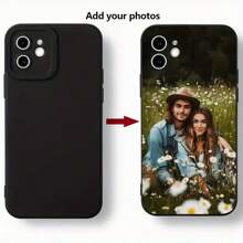 1 Stück TPU Flüssighülle, geeignet für Muttertag, Vatertag, Valentinstag, Geburtstag, Paare, Haustiere, Elemente mit Blumen & Schmetterlingen, kompatibel mit Apple/Galaxy/Honor/Redmi/OPPO Handys, individualisierbares einzigartiges Design