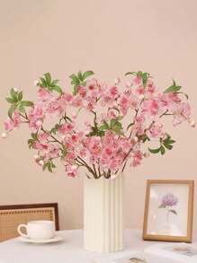 1pc New Peach Blossom Simulation Flower High-End Home Decor Hotel Decoration Fake Flower Ornaments Photography Props Ornaments