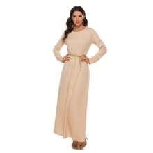 New Arab Women's Muslim Basic Style, Long Sleeved With Summer Dress Inside, Abaya Women's Party Dress, Long Skirt, Modest