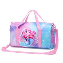Bolsa de deporte estilo bolso de viaje con diseño de sirena y unicornio para niñas, bolsa de fin de semana, bolsa de viaje, bolsa de dormir, bolsa de gimnasio, bolsa de baile, regalo