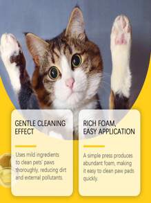Nettoyant mousse pour les pattes des animaux de compagnie, nettoyage en profondeur des soins des pattes des chiens et chats, hydratant, nettoyant pour les coussinets des pattes