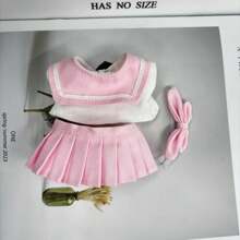 (Solo ropa de muñeca) Ropa para muñeca sentada de 17CM/6.69IN, Vestido uniforme de marinera de la Serie de Fiestas para figuras de 1-3 generaciones de PVC de reemplazo