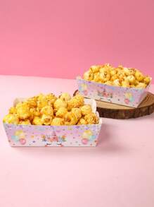 6/12pcs Beautiful Unicorn Theme Paper Tary, Unicorn Pattern Food Packaging Boxes, Gift Packaging Gift Boxes, Disposable Food Container, Birthday Party Table Decoration, Party Table Disposable Food Tray Decoration, Bread Boxes, Cake Boxes, Cookie Boxes, Candy Boxes, French Fries Popcorn Boxes, Donut Packaging Boxes, Birthdays Festivals Events Gatherings Party Food Tray, Party Favor