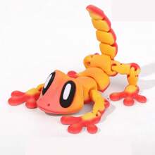 Adorno de Gecko impreso en 3D con articulaciones flexibles, apropiado para amantes y coleccionistas de geckos, ideal para decoración del hogar y oficina, perfecto como regalo de Halloween, Navidad y Acción de Gracias