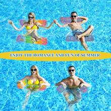 1pc Gradient Sequins Inflatable Double Tube Hammock, PVC Material Floating Water Chair Suitable For Summer Beach, Pool Party And Water Recreation - Multicolor - View 6