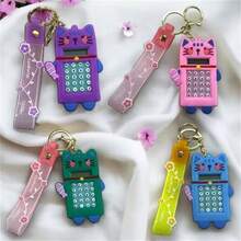 2Pcs Novelty New Calculator Keychain Maze Toy Key Ring Kids Classic Backpack Pendant Gift Cartoon - Meninas - 10 - 查看 1