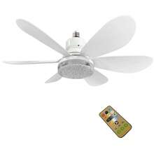 Ceiling Fan With LED Light And Remote Control, 52 Cm - White - View 3