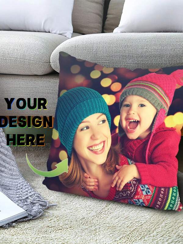 1pc Customized Pillow Case, Personalized Photo Pillowcase, Decorative Throw Pillow Cover, Customized Cushion Cover, Decorative Pillow, Home Decor Gift