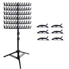 Porte-extension de cheveux en métal réglable en hauteur pour tressage. Support de tressage avec outils de tressage. Support séparateur de cheveux tressés pour salon de coiffure, maison, voyage (noir). Déguisement d'Halloween, costume de fête, robe de fête, accessoire de jeu de rôle, serre-tête pour le tour des bonbons.