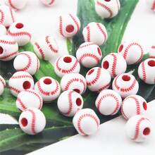30 件异想天开的棒球珠，用于珠宝制作 - 简单、可爱的风格 DIY 珠子，可用于手链、项链、饰物、手机包链、吊坠、手工工艺品用品 - 非常适合创意珠宝设计师