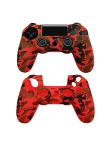 1pc PlayStation4 Controller Silicon Protective Case, Water Transfer Printing Crafted, Anti-Drop, Anti-Slip, Anti-Scratch, Anti-Sweat, Enhance Gameplay Feel