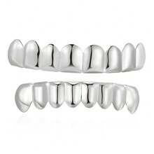 THATBOY 2 peças de acessórios de rapper hip-hop, grelhas de dentes banhadas a ouro 18k, grelhas personalizadas para uso diário e Halloween, adequadas para homens e mulheres
