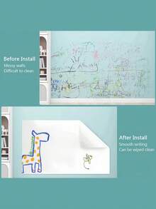 1 Roll Whiteboard Wallpaper - Wipeable, Removable, And Reusable For Writing, Drawing, And Graffiti - Perfect Decorative Solution For Office And Home Walls - White - View 4