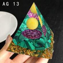 手工制作的生命之树奥根金字塔脉轮灵气人造水晶瑜伽珠宝饰品工艺品办公室装饰 - 多色 - 查看 19