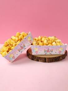 6/12pcs Beautiful Unicorn Theme Paper Tary, Unicorn Pattern Food Packaging Boxes, Gift Packaging Gift Boxes, Disposable Food Container, Birthday Party Table Decoration, Party Table Disposable Food Tray Decoration, Bread Boxes, Cake Boxes, Cookie Boxes, Candy Boxes, French Fries Popcorn Boxes, Donut Packaging Boxes, Birthdays Festivals Events Gatherings Party Food Tray, Party Favor
