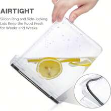 THELIFE Set Di 15 Contenitori Per Alimenti Ermetici Per Organizzare Cucina E Dispensa, Senza Bpa, Barattoli In Plastica Con Coperchio, Perfetti Per Cereali, Farina E Zucchero - Etichette Bonus, Marcature - Lavabile In Lavastoviglie