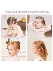 20 件迷你尺寸女婴可爱幼儿按扣发夹，带花朵图案 - 儿童 BB 夹布艺刺绣水滴夹、印花发夹婴儿刘海夹、头饰发饰约 3.81 厘米迷你发夹和配饰，适合女婴、婴儿、幼儿（款式随机）