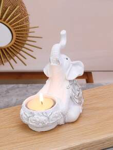 1 件新款动物扫金色仰视大象烛台餐桌书房装饰家居装饰品万圣节、幽灵、秋季、节日、假期圣诞节、冬季、节日、节日、房间装饰、礼物