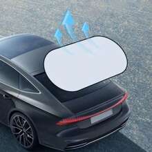 Parasol para coche, protección UV, plegable, para ventana trasera, universal, con ventosas