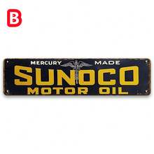 1pc Vintage Retro Metal Tin Signs, Rustic Gas & Oil Advertising Wall Art Plaques, Garage Poster For Oil And Gas Station, Classic Automobile Decor For Yard, Man Cave, Auto Repair, Home, Garage, Pre-Drilled For Easy Hanging, 4x16 Inch - Multicolor - View 7