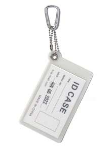 1 pieza Soporte transparente para tarjeta de autobús, protector de tarjeta de identificación/tarjeta de crédito, accesorio antiperder para mochila (tarjeta no incluida) para billetera de mujer, mini billetera, monedero, llavero de tarjetero