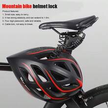 1 buah Gembok Sepeda Rantai Kawat Baja, Gembok Anti Pencurian Sepeda Gunung dan Sepeda Motor dengan Kata Sandi, Gembok Koper, Gembok Helm - Hitam - View 2