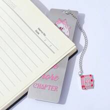 A Charming Pink Skull Reading Themed Stainless Steel Bookmark With A Beautiful Pink Book Charm, Perfect For Women Reading Love Is Still Alive, Valentine's Day Birthday & Holiday Gifts For Lovers And Friends!