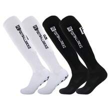 1Pair Knee High Long Breathable Non-Slip Grip Socks Ideal For Men Women's Football Basketball Baseball Rugby Soccer Cycling Running Hiking Tennis Skateboard Exercise - Multicolor - View 1