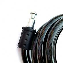 1 件装自行车链条锁钢丝锁单车防盗锁山地车锁电动自行车锁通用自行车安全锁 - 黑色 - 查看 6