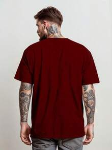 Chicago City T-Shirt City Of Legends Fashion Streetwear Men Urban Style Premium Cotton Shirt - Maroon - View 2