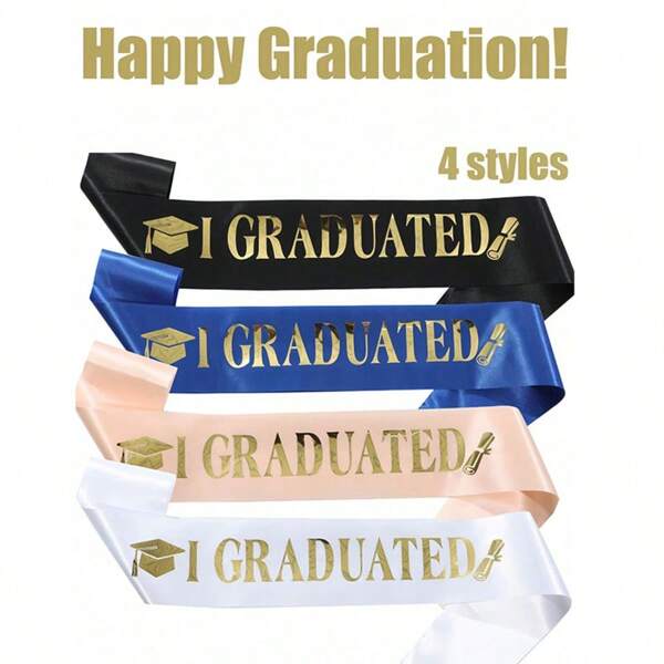 1 Piece Fashion Graduation Shoulder Strap Etiquette Belt I GRADUATED Ribbon Graduation Party Graduation Belt