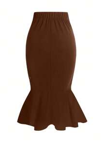 Gonna asimmetrica da donna alla moda modellante con orlo a sirena, elegante e versatile