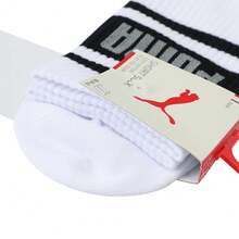 Puma 男女款休闲中筒袜，款式 93540502 - 白色 - 查看 5