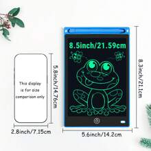 XZBB LCD-Schreibtafeln in verschiedenen Größen 8,5/10/12/16/20 Zoll, Kinderschultafel zum Zeichnen, Multifarbiges Großformat-Schreib- und Zeichenwerkzeug, kreatives Talent, Denkaufgaben für Kinder ab 3 Jahren, One-Touch Bildschirm löschen/sperren, Reise/Geburtstags/Einschulung/Weihnachtsgeschenk, zufälliger Rahmen im Blindpack