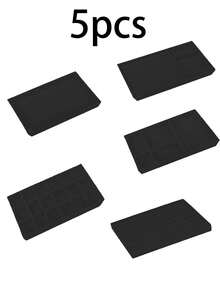 9/1 Pc, Black Velvet Jewelry Tray, Large Capacity Jewelry Storage Box With Separate Compartments, Stackable Jewelry Display Stand For Earrings, Necklaces, Bracelets, Rings, Hairpins, Hair Bands, Etc. - Black Tray - View 16