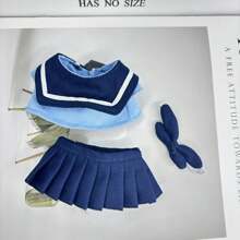 (Solo ropa de muñeca) Ropa para muñeca sentada de 17CM/6.69IN, Vestido uniforme de marinera de la Serie de Fiestas para figuras de 1-3 generaciones de PVC de reemplazo