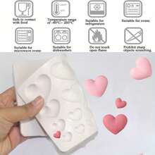 1 PC Molde de silicone romântico em formato de coração para DIY