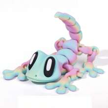 Adorno de Gecko impreso en 3D con articulaciones flexibles, apropiado para amantes y coleccionistas de geckos, ideal para decoración del hogar y oficina, perfecto como regalo de Halloween, Navidad y Acción de Gracias