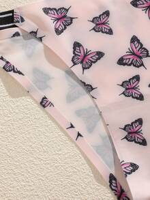 7 件装女士蝴蝶、豹纹、心形和字母印花透气无缝低腰性感内裤 - 彩色 - 查看 8