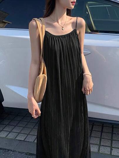 Casual Loose Cami Dress Women Outfit For Everyday Wear