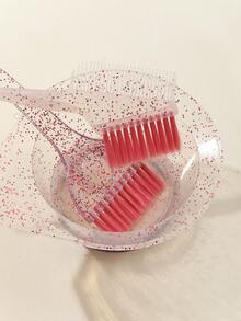 Glitter Hair Dye Tool Set, Hair Salon Hair Dye Set Double-Sided Hair Dye Comb Hair Rush Scale Bowl Non-Slip Hair Dye Bowl Hair Dye Mixing Bowl Three Pieces Set Multi-Color, Hair Salon Hair Dye Blender Dye Paste Coloring Blender Dye Paste Stir Well Mixing Stick, Back To School, Travel Holiday Essentials, Hair Accessories For Women, Slick Back Brush, Barber Accessories, Hair Dryer, Hair, Barber, Hair Tools, Hair Products,Hair Dryer,Hair, Accessories, Hair Products, Hair Tools, Hair Stuff, Hair Care, Curly Hair Brush, Barber, Barber Accessories, Hairdressing Equipment,Travel Essentials,Travel Essential,Hairstyle,Hairdressing,Hair,Travel,Hair Products,Hair Tools,Hair Stuff,Barber,Barber Accessories,Barbershop,Hairdressing Equipment - Multicolor - View 6