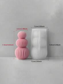 1 件 3D 几何螺旋硅胶蜡烛模具，柔性耐热硅胶，适合制作圣诞香薰棒、石膏几何柱状蜡烛、不对称螺旋蜡烛模具、圣诞装饰、手工 DIY - 白色 - 查看 13