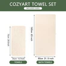 6-Piece Towel Set – 3 Large Bath Towels & 3 Hand Towels, Soft & Absorbent, Quick Dry Microfiber Towels For Bathroom, Gym & Travel, Multi-Color Family Set