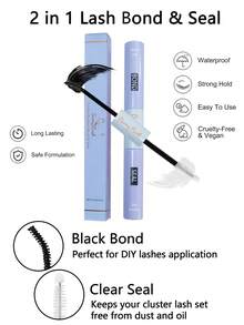 BamyLash 1 Box Natural Fluffy Cluster Lash Kit Cluster DIY Lash Extension,Fluffy Soft 3D Individual Lashes With Bond Seal Remover And Applicator - màu đen - Xem 10